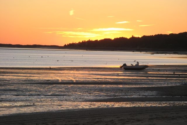 Wellfleet bay at sunset